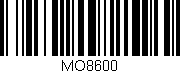 Código de barras (EAN, GTIN, SKU, ISBN): 'MO8600'