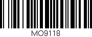 Código de barras (EAN, GTIN, SKU, ISBN): 'MO9118'