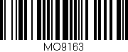 Código de barras (EAN, GTIN, SKU, ISBN): 'MO9163'