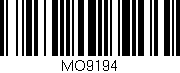 Código de barras (EAN, GTIN, SKU, ISBN): 'MO9194'