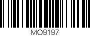 Código de barras (EAN, GTIN, SKU, ISBN): 'MO9197'