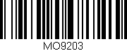 Código de barras (EAN, GTIN, SKU, ISBN): 'MO9203'