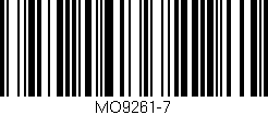 Código de barras (EAN, GTIN, SKU, ISBN): 'MO9261-7'