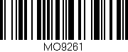 Código de barras (EAN, GTIN, SKU, ISBN): 'MO9261'