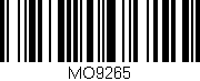 Código de barras (EAN, GTIN, SKU, ISBN): 'MO9265'