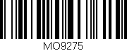 Código de barras (EAN, GTIN, SKU, ISBN): 'MO9275'