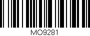 Código de barras (EAN, GTIN, SKU, ISBN): 'MO9281'