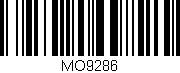 Código de barras (EAN, GTIN, SKU, ISBN): 'MO9286'