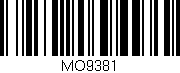Código de barras (EAN, GTIN, SKU, ISBN): 'MO9381'