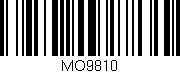 Código de barras (EAN, GTIN, SKU, ISBN): 'MO9810'