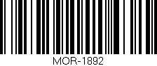 Código de barras (EAN, GTIN, SKU, ISBN): 'MOR-1892'