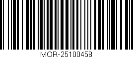 Código de barras (EAN, GTIN, SKU, ISBN): 'MOR-25100458'