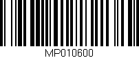 Código de barras (EAN, GTIN, SKU, ISBN): 'MP010600'
