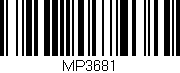 Código de barras (EAN, GTIN, SKU, ISBN): 'MP3681'