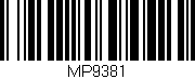 Código de barras (EAN, GTIN, SKU, ISBN): 'MP9381'