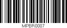 Código de barras (EAN, GTIN, SKU, ISBN): 'MPBR0007'