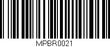 Código de barras (EAN, GTIN, SKU, ISBN): 'MPBR0021'