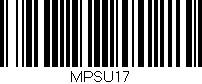 Código de barras (EAN, GTIN, SKU, ISBN): 'MPSU17'