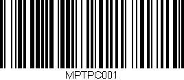Código de barras (EAN, GTIN, SKU, ISBN): 'MPTPC001'