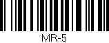 Código de barras (EAN, GTIN, SKU, ISBN): 'MR-5'