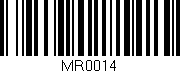 Código de barras (EAN, GTIN, SKU, ISBN): 'MR0014'