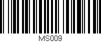 Código de barras (EAN, GTIN, SKU, ISBN): 'MS009'