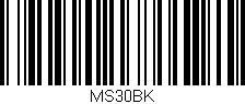 Código de barras (EAN, GTIN, SKU, ISBN): 'MS30BK'