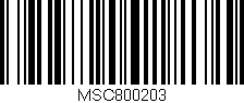 Código de barras (EAN, GTIN, SKU, ISBN): 'MSC800203'