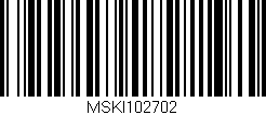 Código de barras (EAN, GTIN, SKU, ISBN): 'MSKI102702'