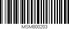 Código de barras (EAN, GTIN, SKU, ISBN): 'MSM800203'