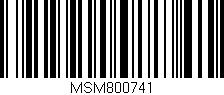 Código de barras (EAN, GTIN, SKU, ISBN): 'MSM800741'