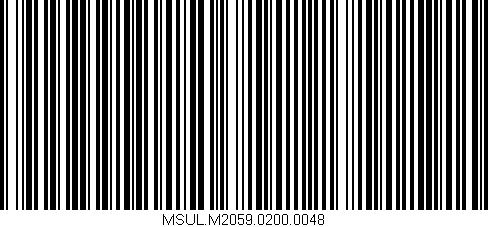 Código de barras (EAN, GTIN, SKU, ISBN): 'MSUL.M2059.0200.0048'