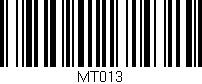 Código de barras (EAN, GTIN, SKU, ISBN): 'MT013'