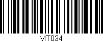 Código de barras (EAN, GTIN, SKU, ISBN): 'MT034'