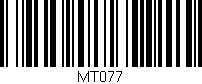 Código de barras (EAN, GTIN, SKU, ISBN): 'MT077'