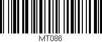 Código de barras (EAN, GTIN, SKU, ISBN): 'MT086'