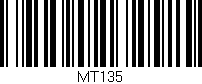 Código de barras (EAN, GTIN, SKU, ISBN): 'MT135'