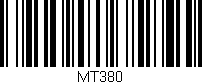 Código de barras (EAN, GTIN, SKU, ISBN): 'MT380'