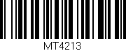 Código de barras (EAN, GTIN, SKU, ISBN): 'MT4213'
