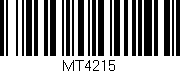 Código de barras (EAN, GTIN, SKU, ISBN): 'MT4215'