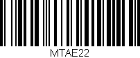 Código de barras (EAN, GTIN, SKU, ISBN): 'MTAE22'