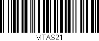 Código de barras (EAN, GTIN, SKU, ISBN): 'MTAS21'