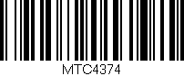 Código de barras (EAN, GTIN, SKU, ISBN): 'MTC4374'