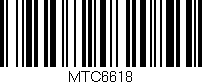Código de barras (EAN, GTIN, SKU, ISBN): 'MTC6618'