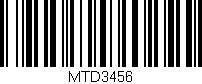 Código de barras (EAN, GTIN, SKU, ISBN): 'MTD3456'