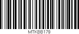 Código de barras (EAN, GTIN, SKU, ISBN): 'MTKBB179'
