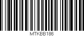 Código de barras (EAN, GTIN, SKU, ISBN): 'MTKBB186'