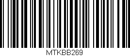 Código de barras (EAN, GTIN, SKU, ISBN): 'MTKBB269'