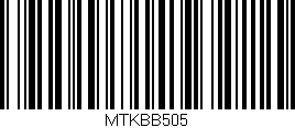 Código de barras (EAN, GTIN, SKU, ISBN): 'MTKBB505'