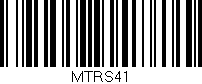 Código de barras (EAN, GTIN, SKU, ISBN): 'MTRS41'